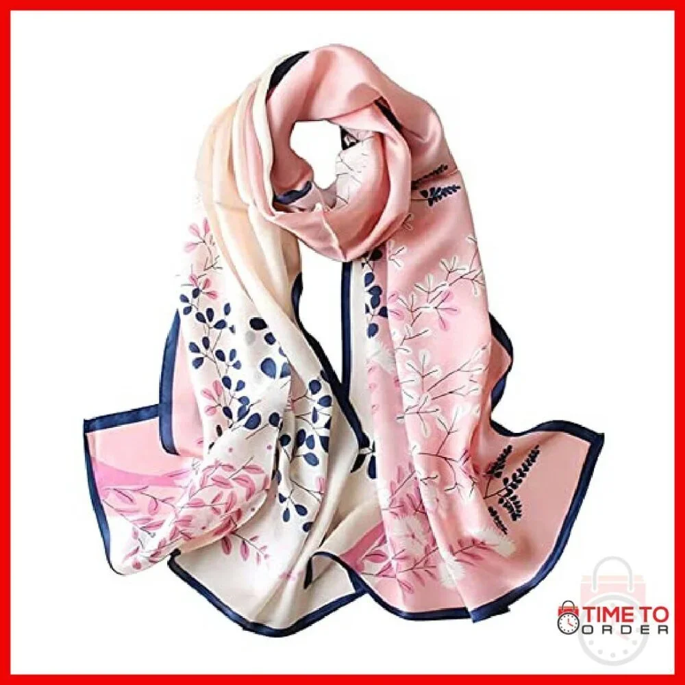 100% Mulberry Silk Long Scarf Shawl Wrap 67
